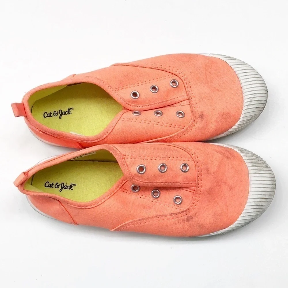 Cat & Jack neon orange sneakers for girls